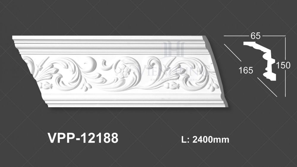 Phào trần hoa văn PU VPP-12188