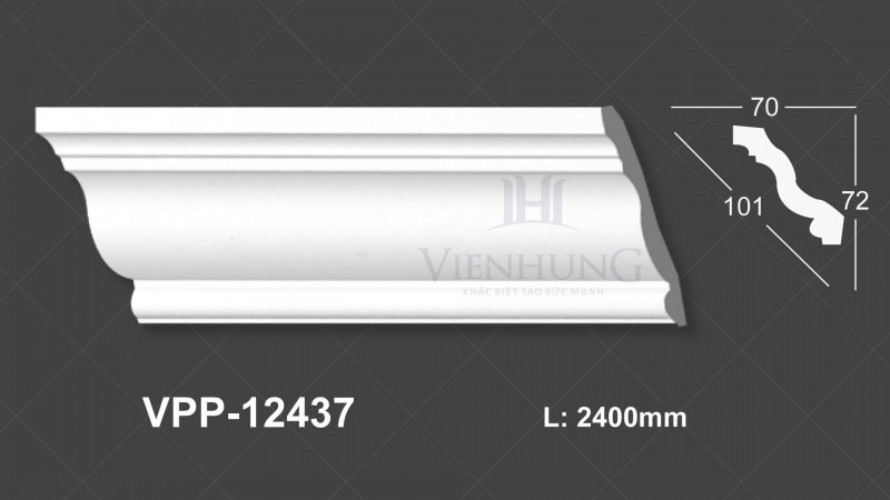 Phào trần trơn PU VPP-12437