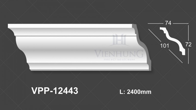 Phào trần trơn PU VPP-12443
