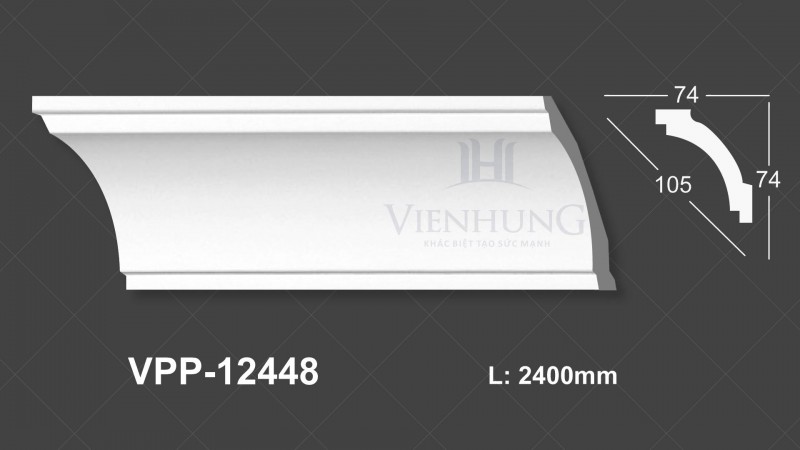 Phào trần trơn PU VPP-12448
