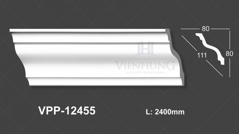 Phào trần trơn PU VPP-12455