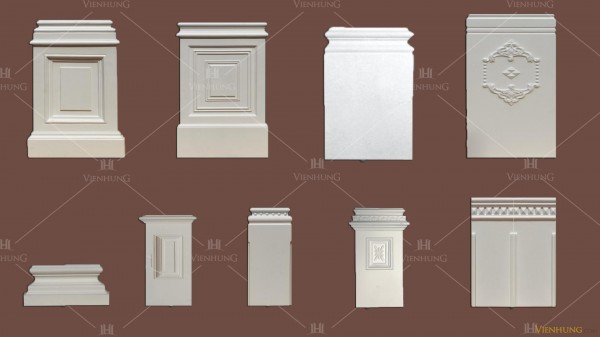 Chân ốp cột trang trí PU Viễn Hùng, phào chỉ pu viễn hùng www.vienhung.com 0962822828