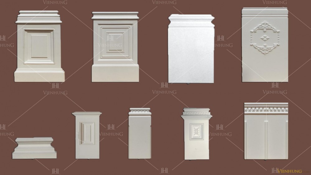 Chân ốp cột trang trí PU Viễn Hùng, phào chỉ pu viễn hùng www.vienhung.com 0962822828