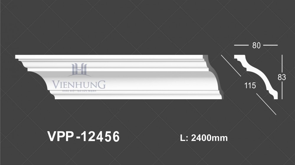 Phào trần trơn PU VPP-12456