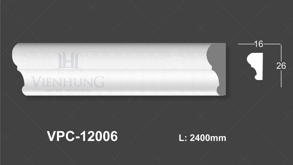 Chỉ nẹp trơn PU VPC-12006