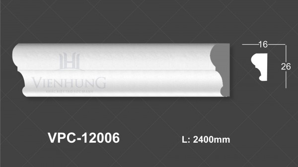 Chỉ nẹp trơn PU VPC-12006