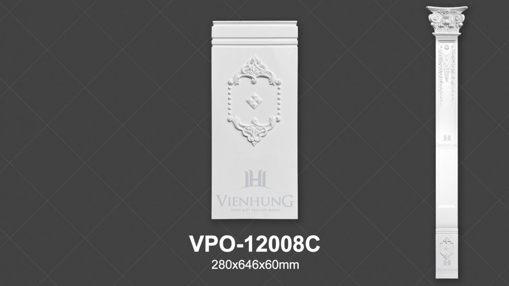 Ốp cột trang trí PU VPO-12008C
