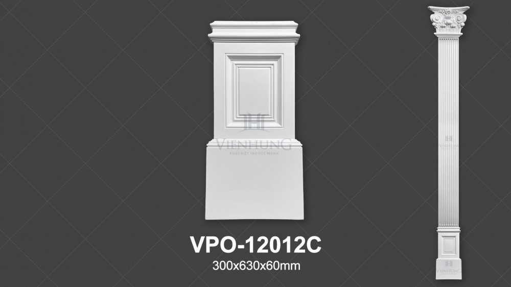 Ốp cột trang trí PU VPO-12012C