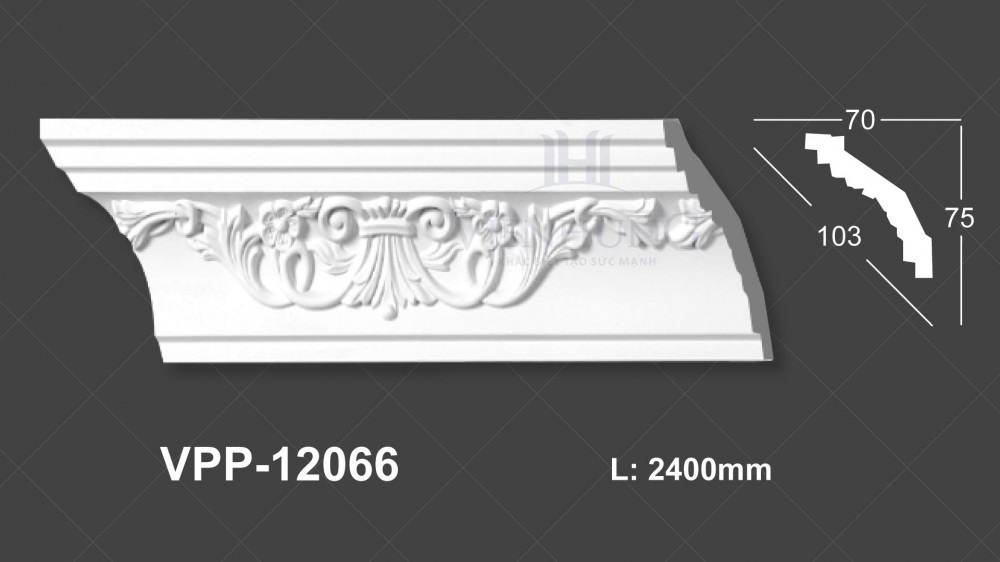 Phào trần hoa văn PU VPP-12066