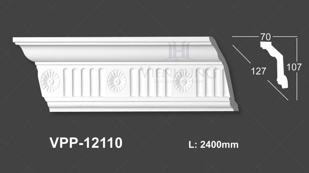 Phào trần hoa văn PU VPP-12110