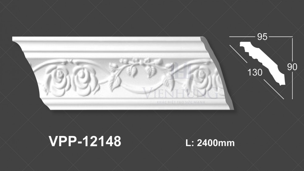 Phào trần hoa văn PU VPP-12148