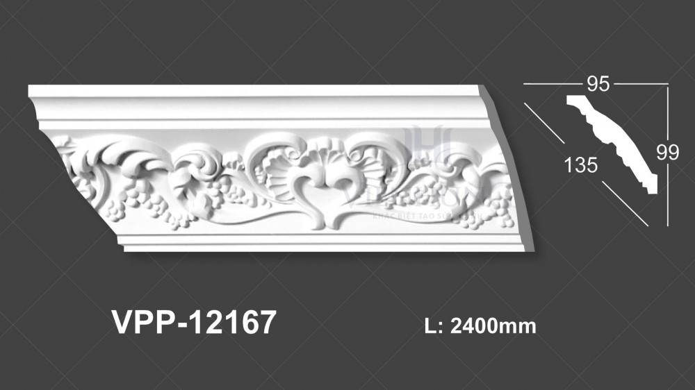 Phào trần hoa văn PU VPP-12167
