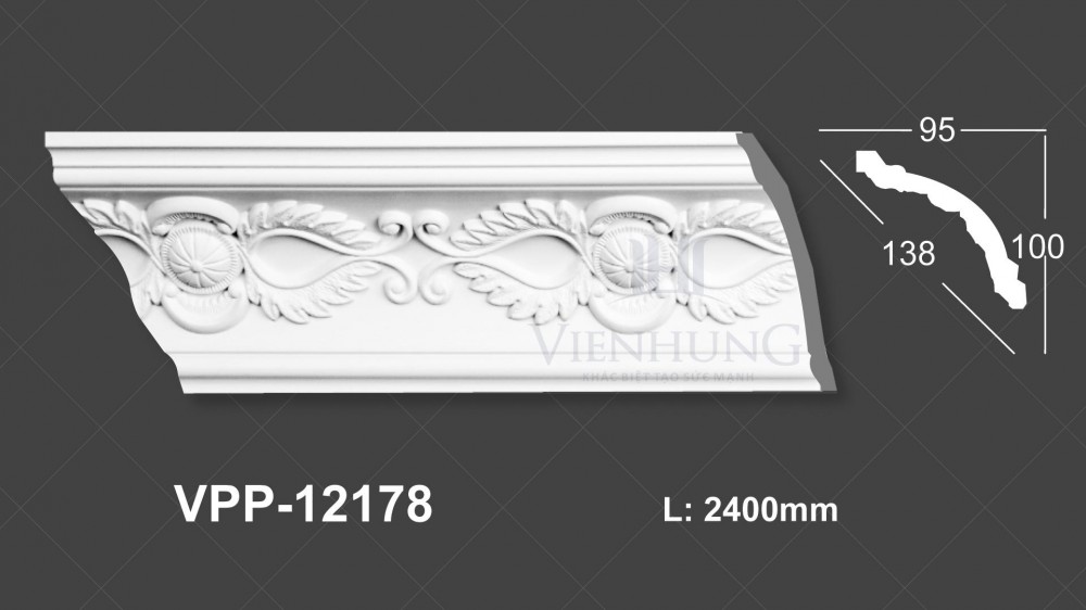 Phào trần hoa văn PU VPP-12178