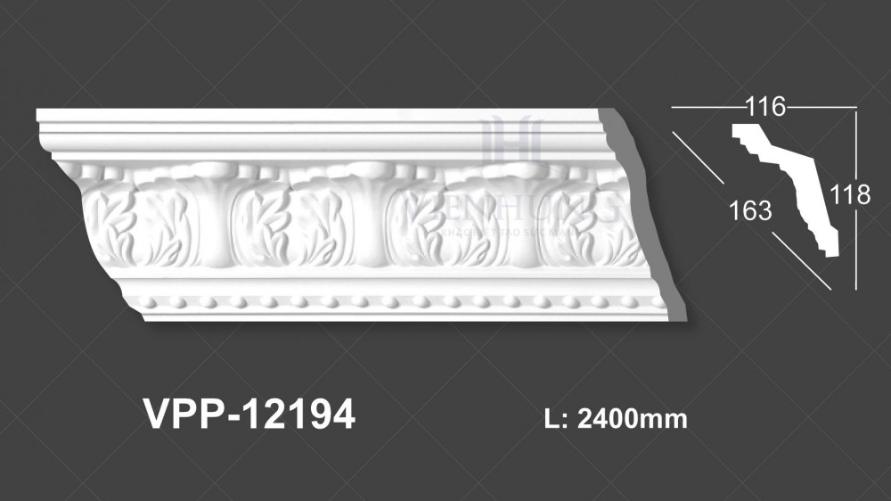 Phào trần hoa văn PU VPP-12194