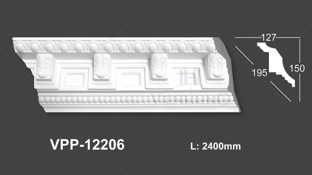 Phào trần hoa văn PU VPP-12206