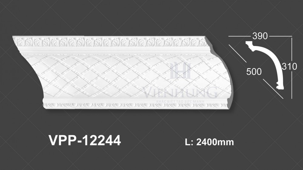 Phào trần hoa văn PU VPP-12244