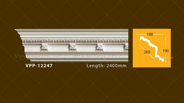 Phào trần hoa văn PU VPP-12247