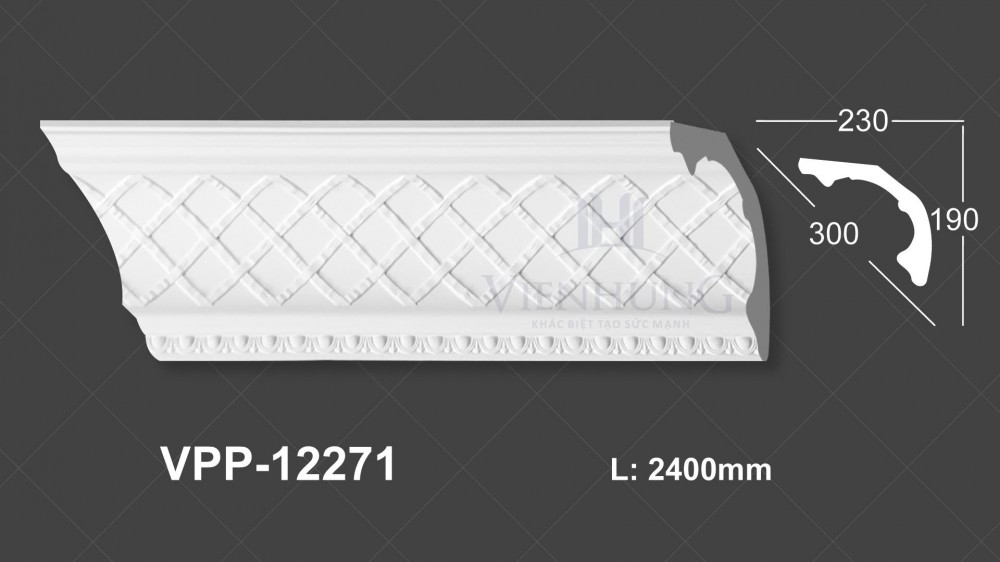 Phào trần hoa văn PU VPP-12271