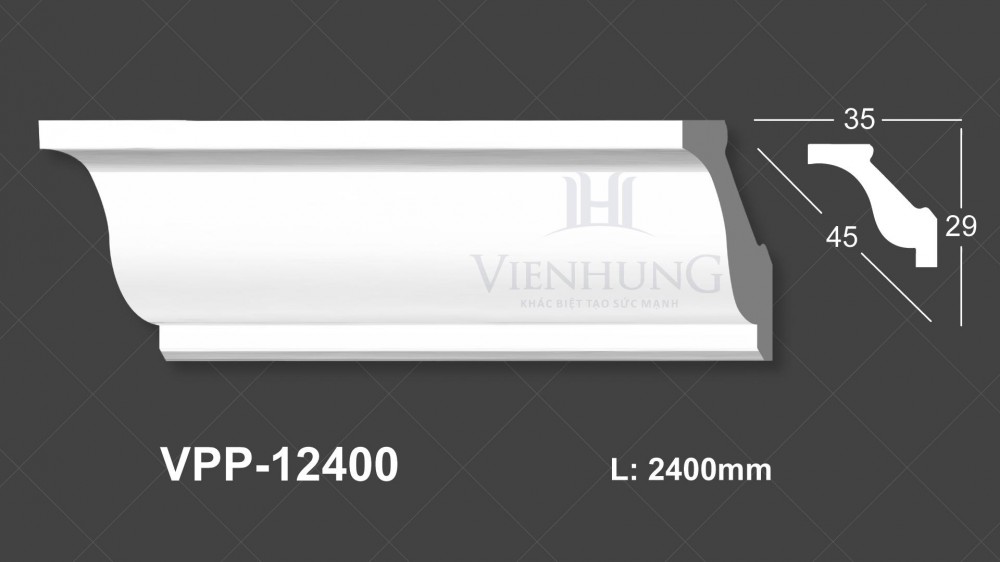 Phào trần trơn PU VPP-12400