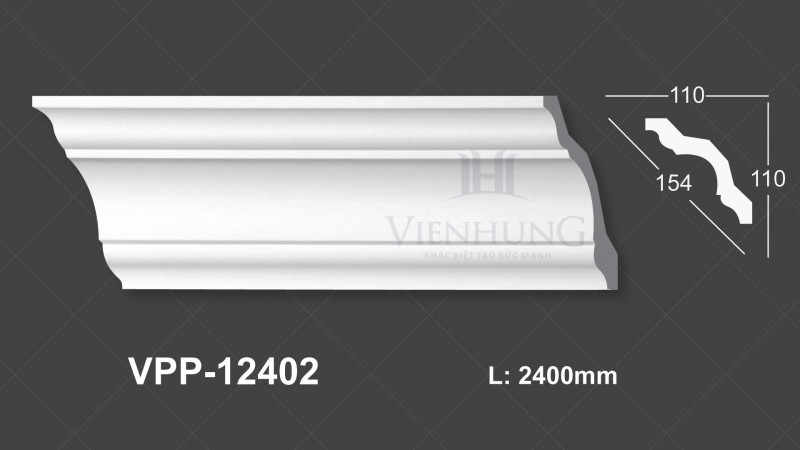 Phào trần trơn PU VPP-12402