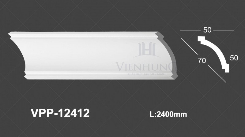 Phào trần trơn PU VPP-12412