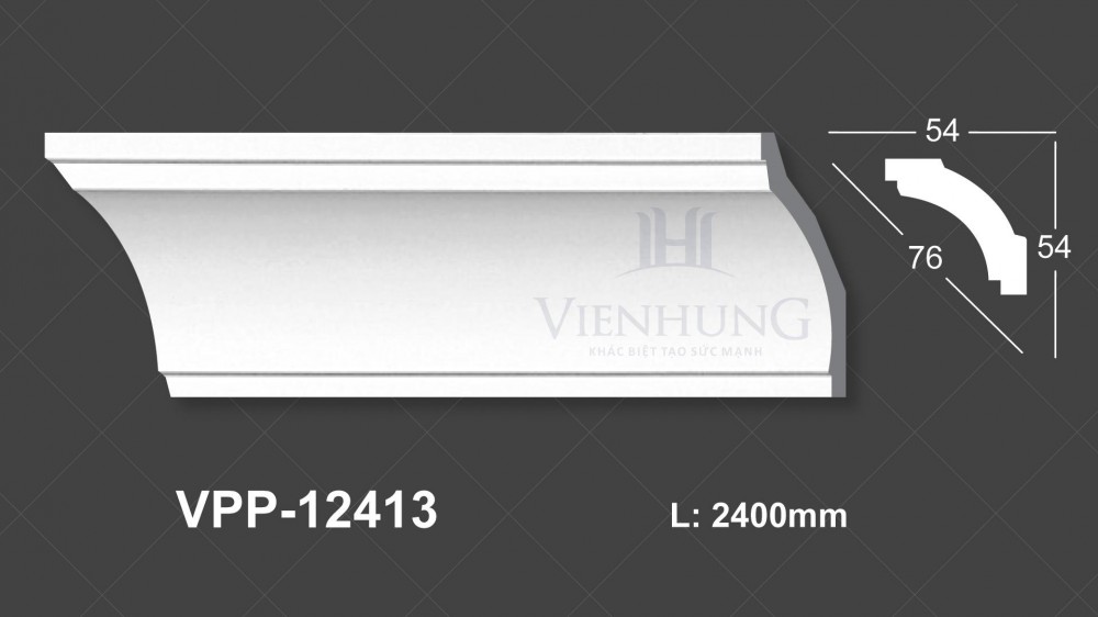 Phào trần trơn PU VPP-12413