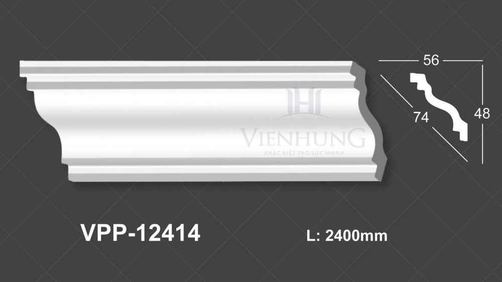 Phào trần trơn PU VPP-12414