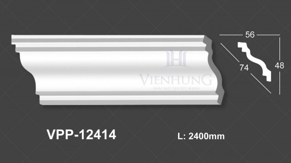 Phào trần trơn PU VPP-12414
