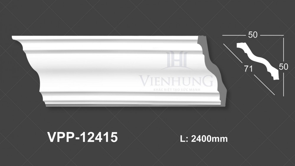 Phào trần trơn PU VPP-12415