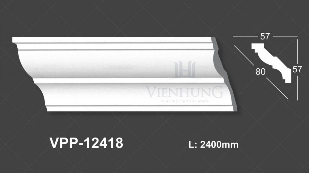 Phào trần trơn PU VPP-12418