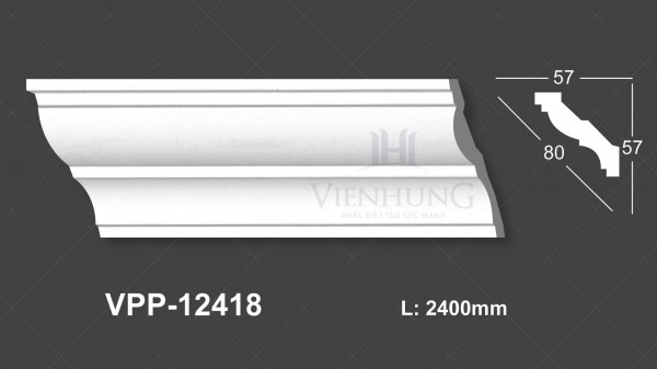 Phào trần trơn PU VPP-12418