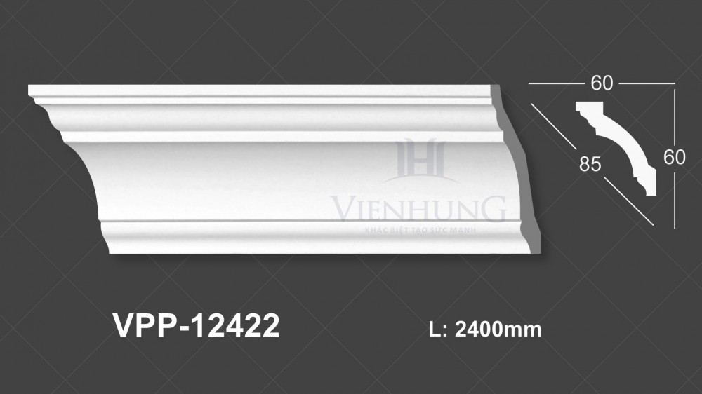 Phào trần trơn PU VPP-12422