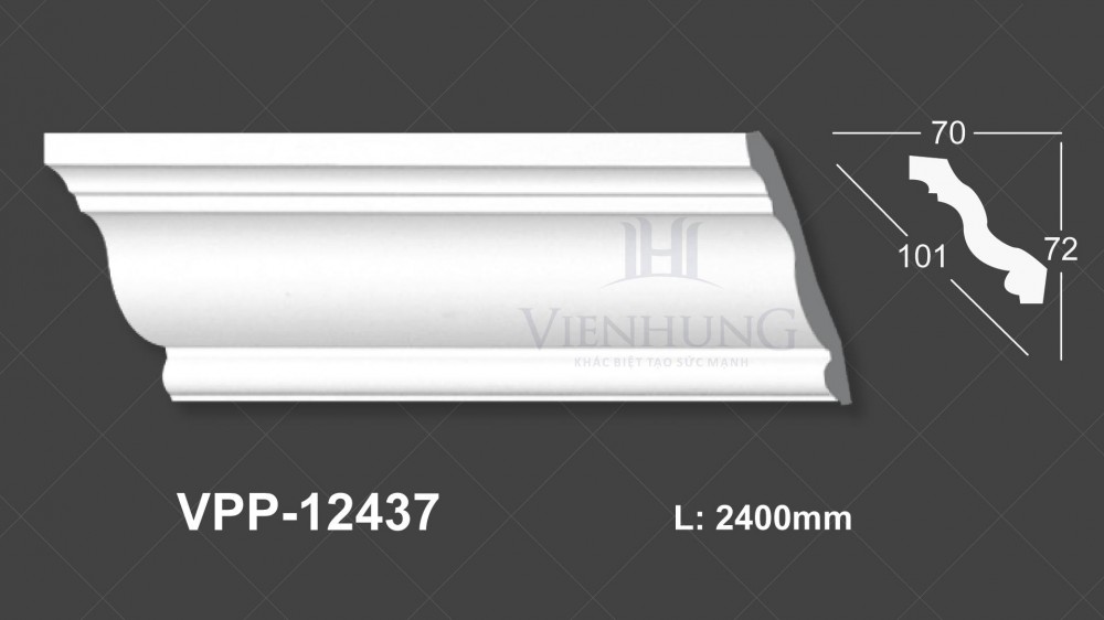 Phào trần trơn PU VPP-12437