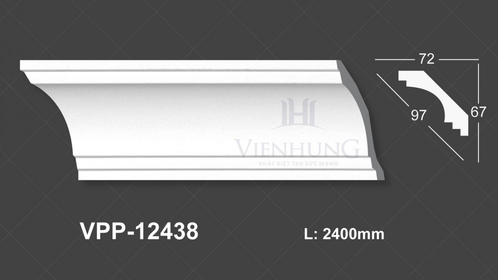 Phào trần trơn PU VPP-12438