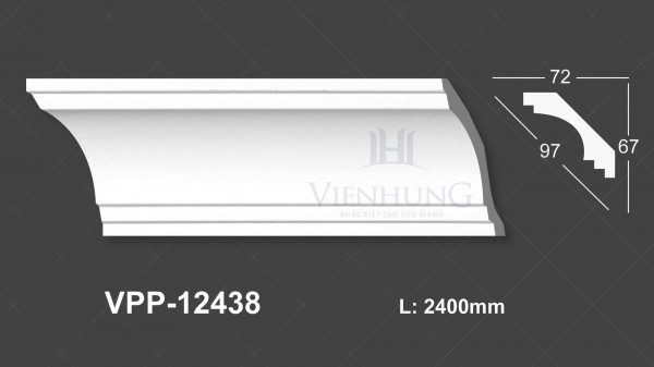 Phào trần trơn PU VPP-12438