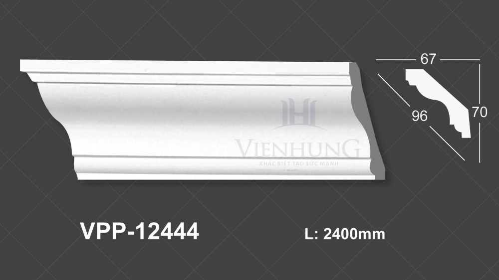 Phào trần trơn PU VPP-12444