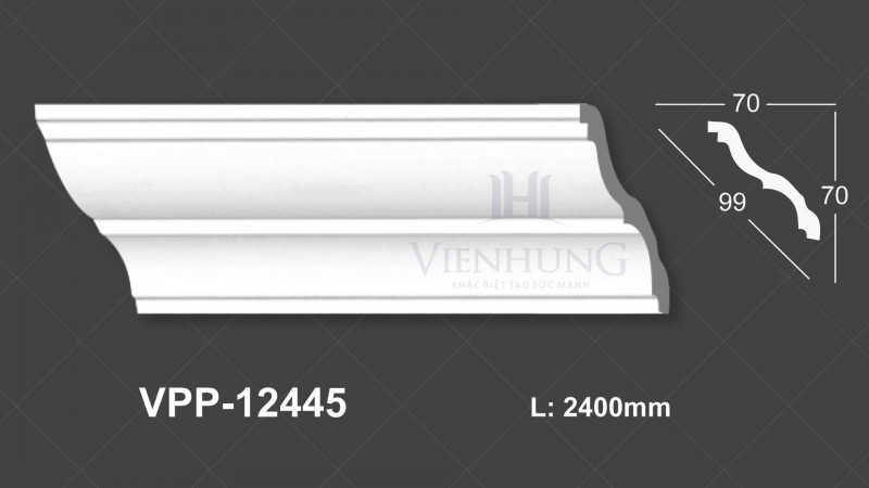Phào trần trơn PU VPP-12445