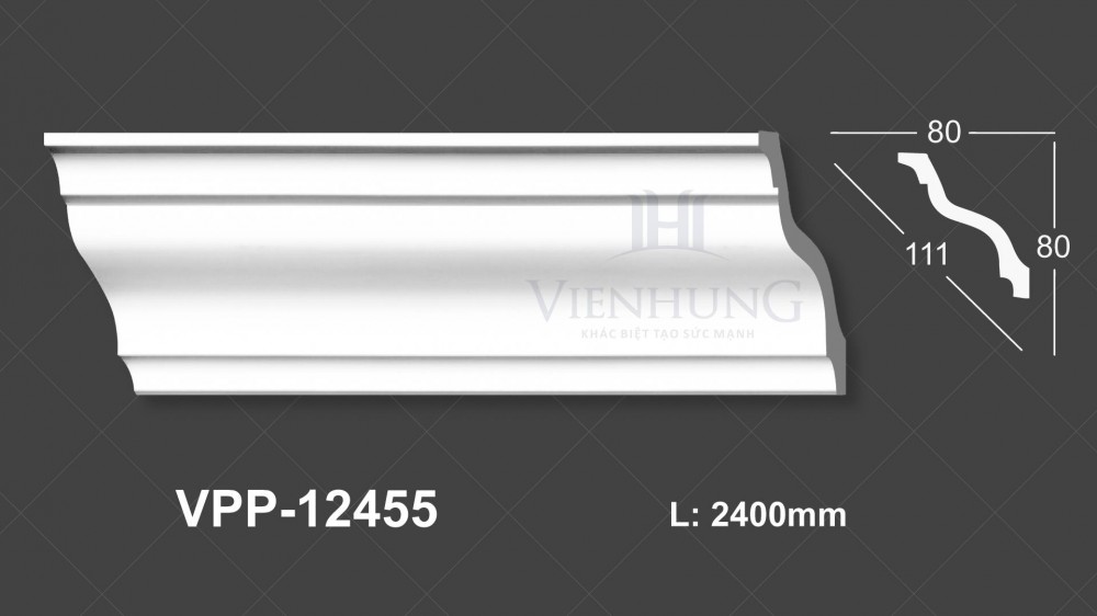 Phào trần trơn PU VPP-12455