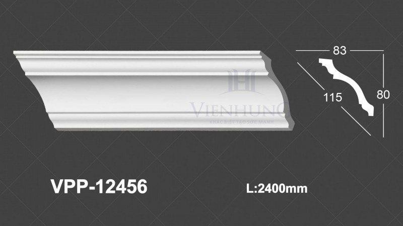 Phào trần trơn PU VPP-12456