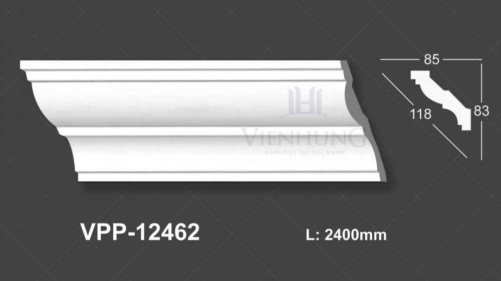 Phào trần trơn PU VPP-12462