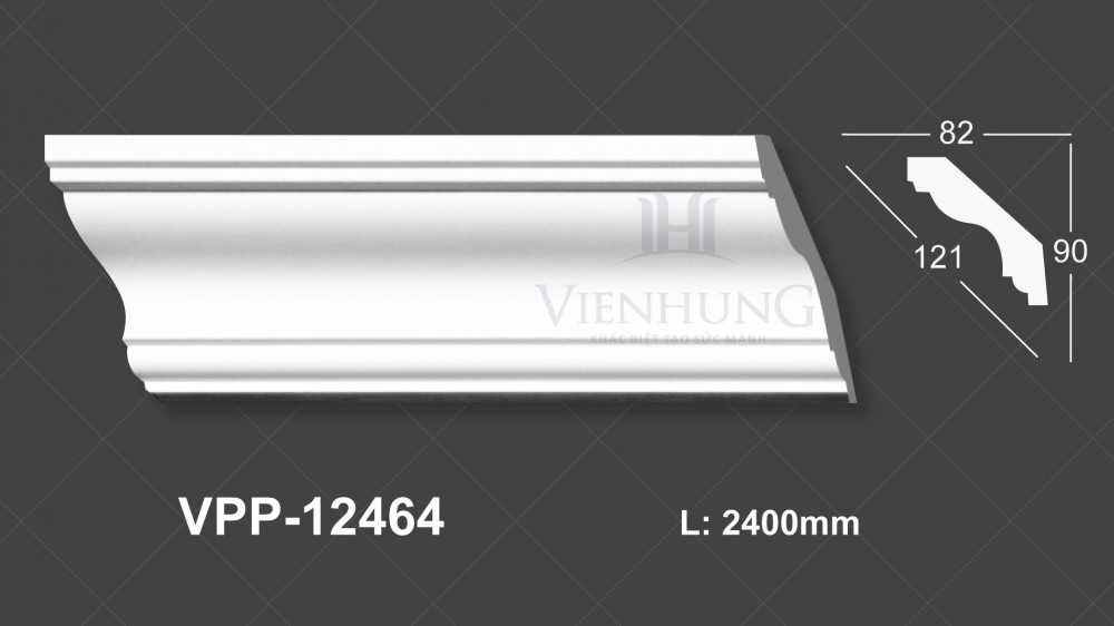 Phào trần trơn PU VPP-12464
