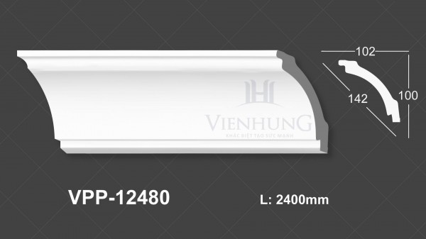 Phào trần trơn PU VPP-12480