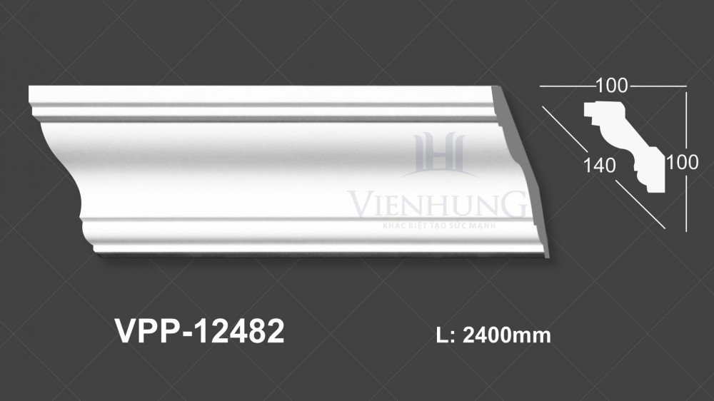 Phào trần trơn PU VPP-12482