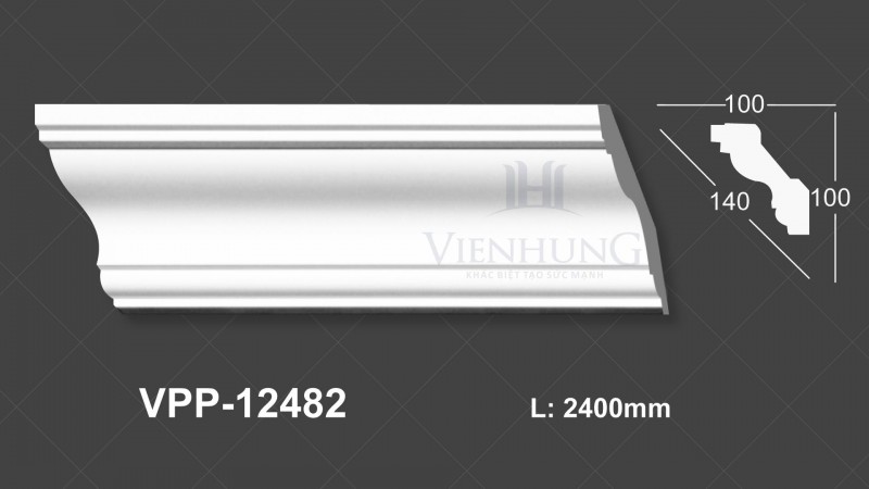 Phào trần trơn PU VPP-12482