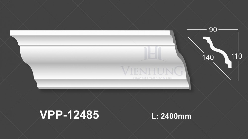 Phào trần trơn PU VPP-12485
