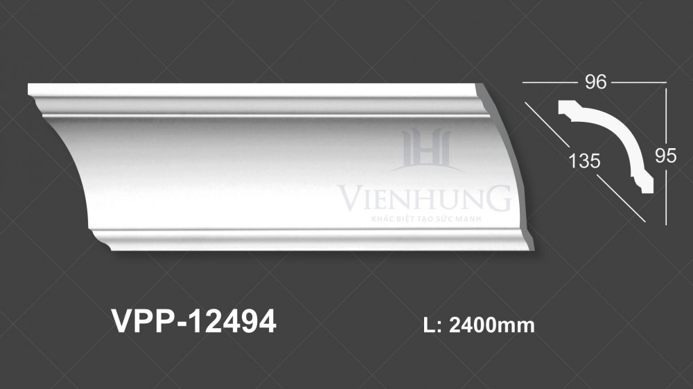Phào trần trơn PU VPP-12494