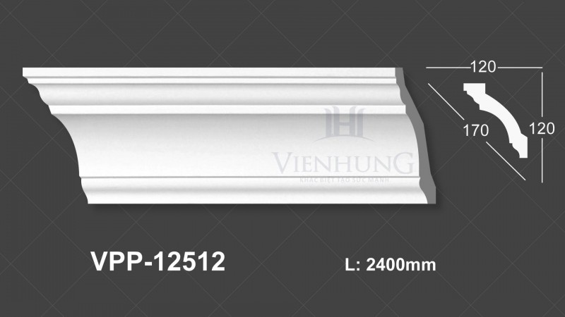 Phào trần trơn PU VPP-12512