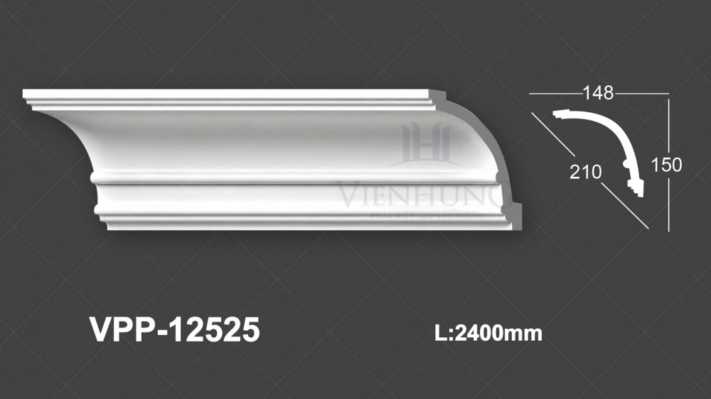 Phào trần trơn PU VPP-12525