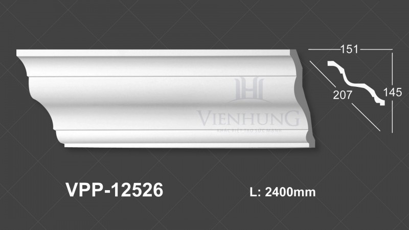 Phào trần trơn PU VPP-12526