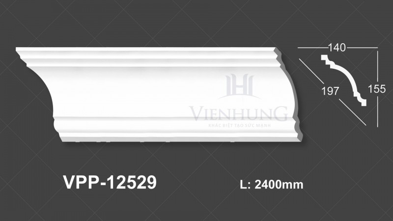 Phào trần trơn PU VPP-12529